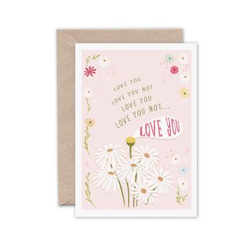 Daisy Chain Floral Sending Love Card, 2 of 2