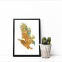 Personalised Golden Eagle Map Print, thumbnail 1 of 4