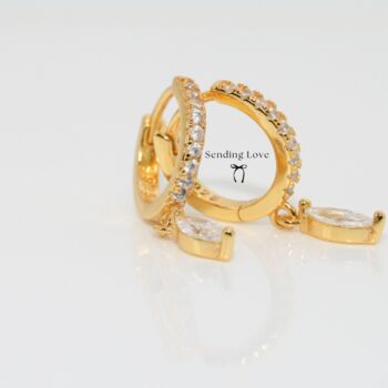 Marquise Sparkly Earrings Christmas Gift For Her, 2 of 5