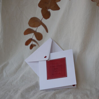 Personalised Leather Love Card, 3 of 12