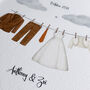 Personalised Wedding Anniversary Illustrated Fine Art Print, thumbnail 2 of 5