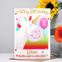 Personalised Unicorn Rainbow Birthday Card, thumbnail 2 of 8