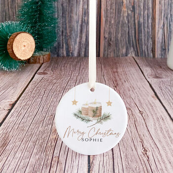 Personalised Merry Christmas Ceramic Ornament Gift, 5 of 6