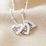 Personalised Mini Sterling Family Names Heart Necklace, thumbnail 4 of 9