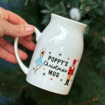 Christmas Bone China Milk Mug With Nutcrackers And Ballerinas, 3 of 10