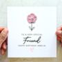 Personalised Crochet Flower Friend Birthday Card, thumbnail 1 of 3