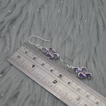 Amethyst Sterling Silver Earrings February Birthstone, 8 of 8