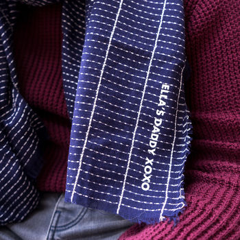 Personalised My Daddy Men's Scarf, 2 of 4