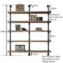 Five Shelf Industrial Chunky Pipe Triple Shelving Unit, thumbnail 4 of 8