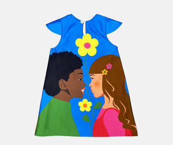 Friendship Print Girls Dress, 2 of 5