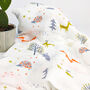 Little Fox Baby Muslin Bamboo Cotton Blanket, thumbnail 6 of 7