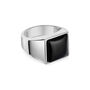 Black Onyx Square Signet Ring 925 Solid Silver, thumbnail 1 of 4