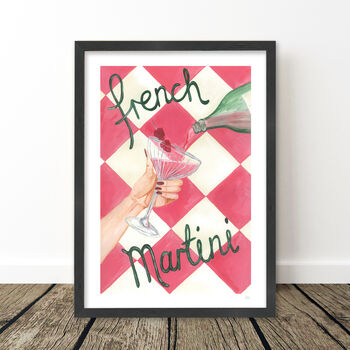 French Martini Cocktail Art Print, 10 of 10