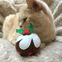 Catnip Toys, Christmas Pudding Cat Toy, thumbnail 2 of 7