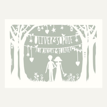 Personalised Wedding Card, Large A5, 5 of 6