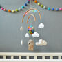 Bunny In A Basket Hot Air Balloon Rainbow Colours, thumbnail 5 of 9