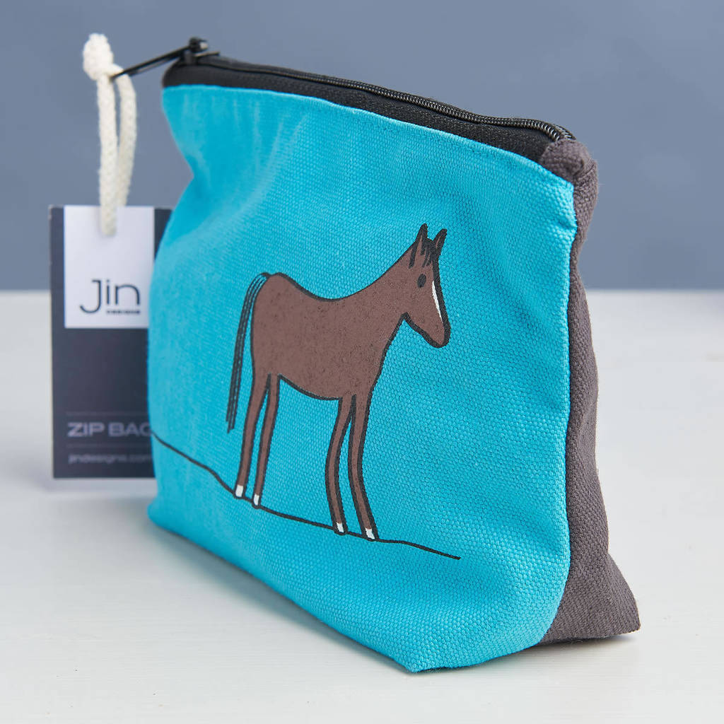 Horse Zip Bag By Jin Designs