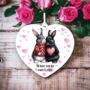 Personalised Rabbit Couple Love Decoration B, thumbnail 1 of 2
