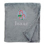 Personalised Candy Canes Christmas Snuggle Blanket, thumbnail 12 of 12