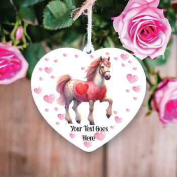 Personalised White Horse Love Decoration, 2 of 2