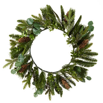 Evergreen Winter Pinecone Wreath, 2 of 4