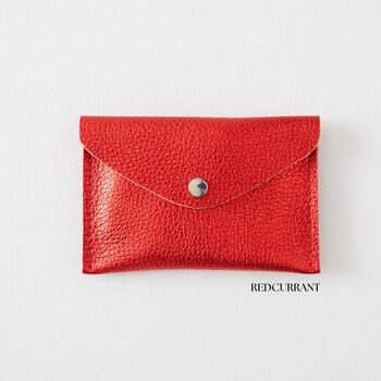 Pink Leather Coin And Card Envelope Purse, 5 of 8