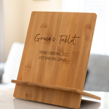 Personalised Tablet Stand Bamboo, 5 of 5