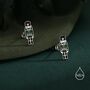 Sterling Silver Nutcracker Stud Earrings, thumbnail 4 of 12