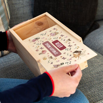 Personalised Fairy Keepsake Box With Sliding Lid, 2 of 5