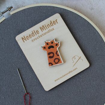 Needle Minder In Wood, Cat Paws, 2 of 6