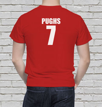 Personalised Wales Football Supporters Mens Tees, 3 of 4