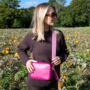 Fuchsia Pink Dogtooth Bag Strap | Extra Long Crossbody Replacement Bag Strap, thumbnail 3 of 3