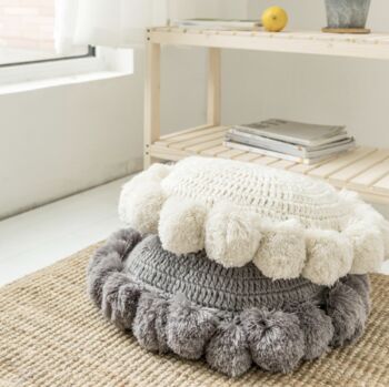 Floor Cushions With Pompom Details, 5 of 5