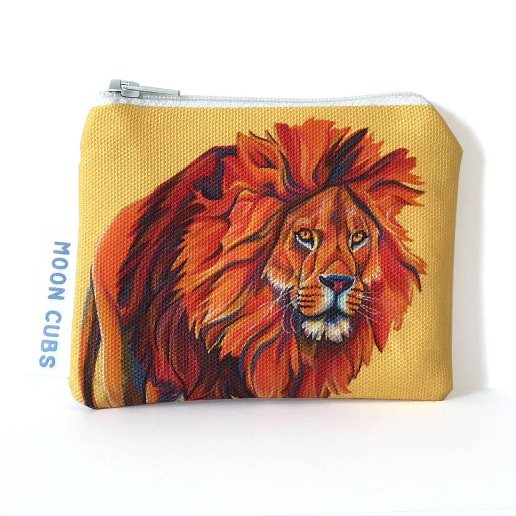 Lion And Cheetah Children’s Coin Purse, Kids Wallet, 1 of 4