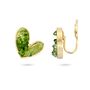 Green Heart Clip On Earrings, thumbnail 2 of 2