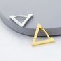 Sterling Silver Triangle Huggie Hoop Earrings, thumbnail 1 of 12