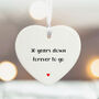 Personalised Porcelain Heart For 30th Wedding Anniversary Pearl, thumbnail 2 of 2