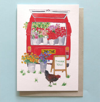 Flower Truck Thank You Card, 2 of 2