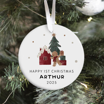 Happy First Christmas Ornament Gift For Newborn, 2 of 7