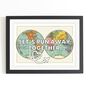 'Let's Run Away Together' Personalised World Map Print, thumbnail 1 of 3
