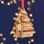Hanging The Star Personalised Christmas Tree Decoration, thumbnail 2 of 6