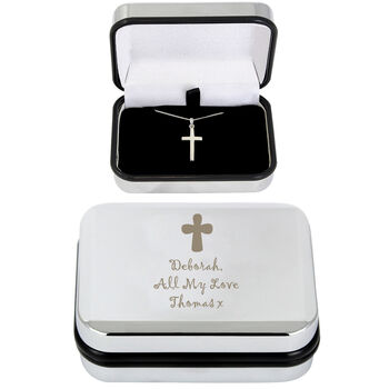 Personalised Cross Necklace And Box, 2 of 6