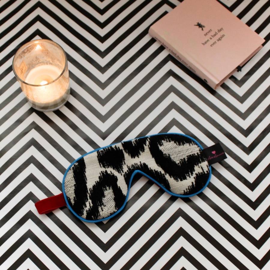 luxury velvet eye mask animal print design by love lammie & co