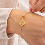 Initial And Birthstone Bracelet Gold Plated, thumbnail 1 of 7