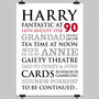 Personalised 90th Birthday Typographic Art Print, thumbnail 8 of 11