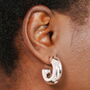 Stainless Steel Chunky Hoop Earrings With Gold Backs, thumbnail 1 of 4