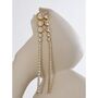 Milan Ivory D’or Gold Crystal Bezel Gala Gift Dangle Earrings, thumbnail 1 of 3