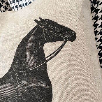 Vintage Equestrian Horse Cushion, 5 of 10