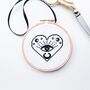 'All Seeing Eye' Heart And Moon Modern Cross Stitch Kit, thumbnail 1 of 4