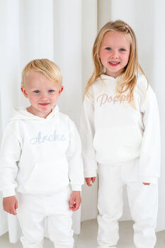 Child's Embroidered Italic Name Hoodie Jumper, 8 of 12